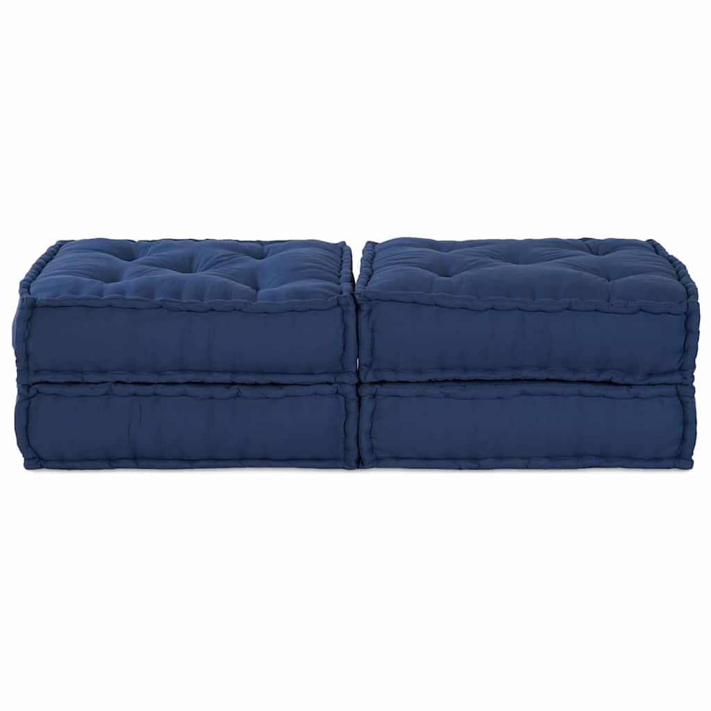 Modular Sofa 2 pcs Indigo 70 x 70 x 36 cm Fabric