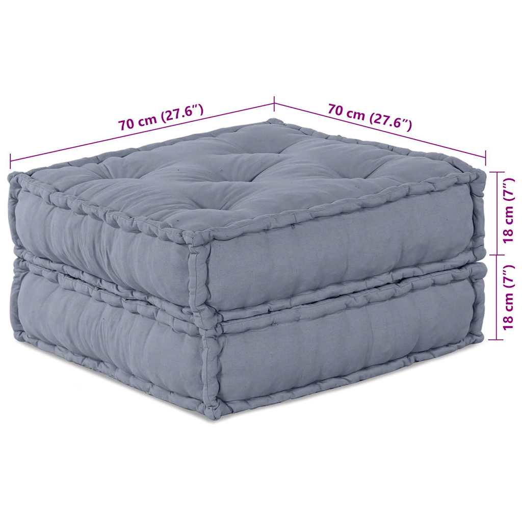 Modular Sofa 2 pcs Grey 70 x 70 x 36 cm Fabric