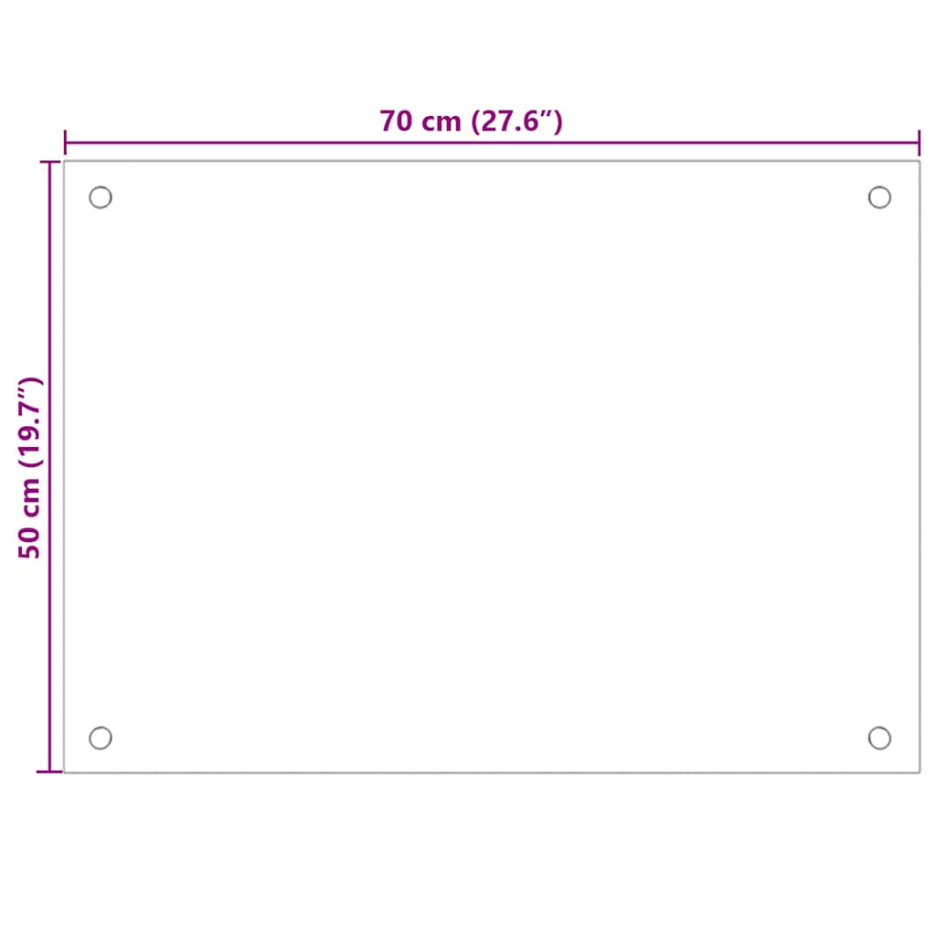 Kitchen Backsplashes 2 pcs Black 70x50 cm Tempered Glass