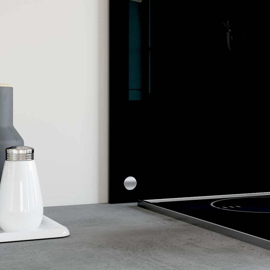 Kitchen Backsplashes 2 pcs Black 70x60 cm Tempered Glass