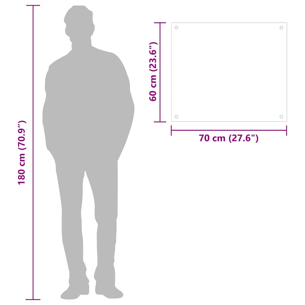 Kitchen Backsplashes 2 pcs Black 70x60 cm Tempered Glass