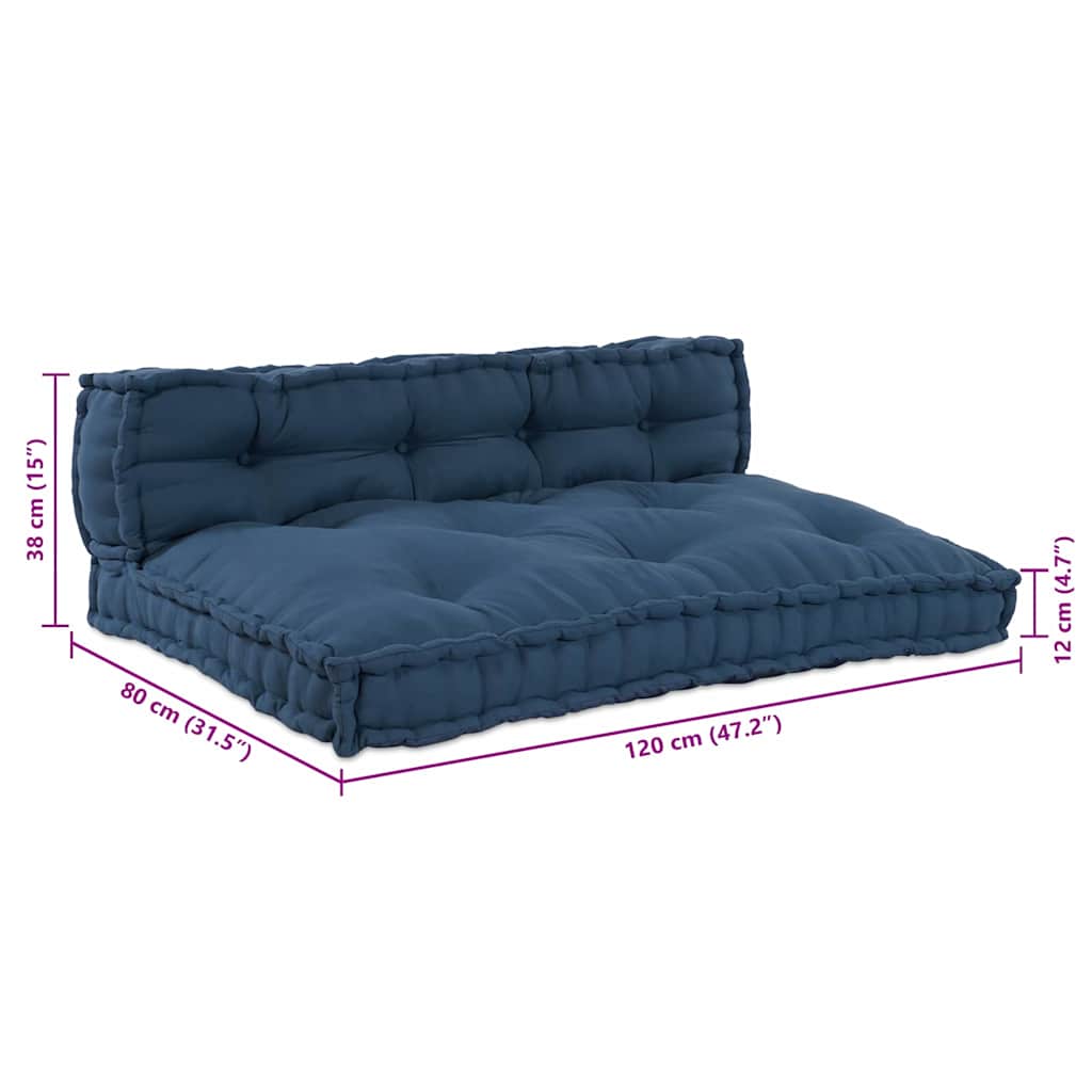 Pallet Sofa Cushion Indigo Fabric