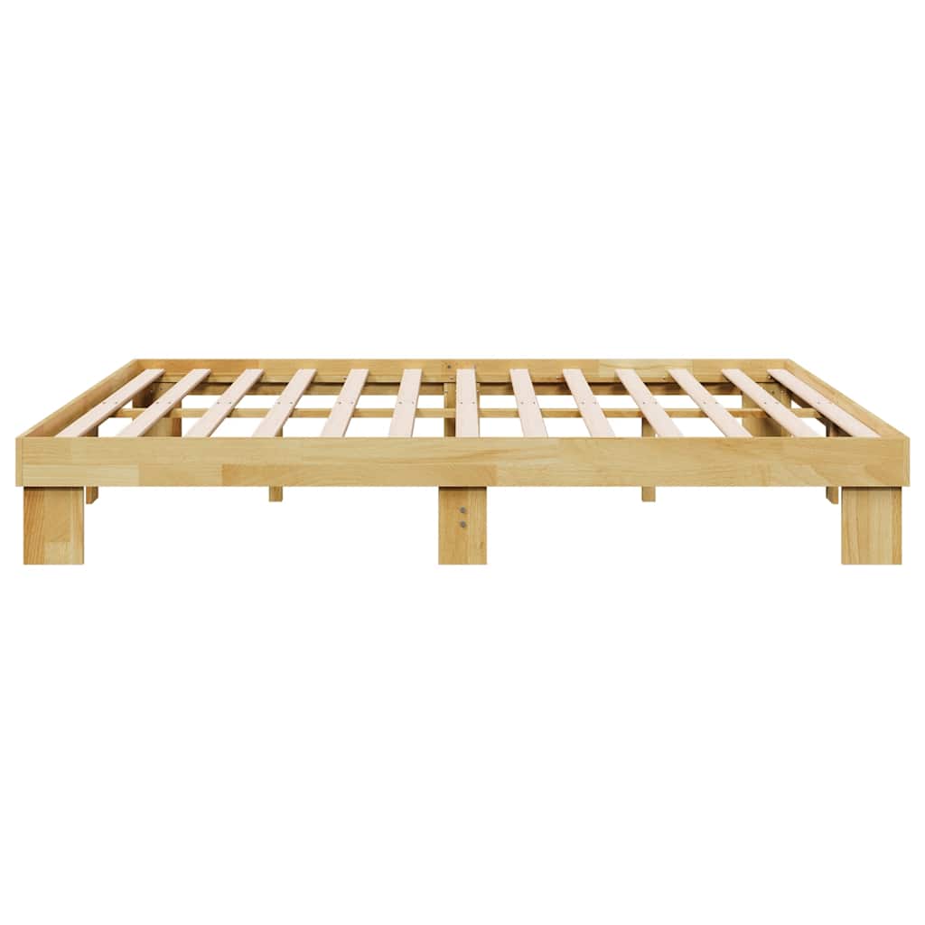 Bed Frame without Mattress 180x200 cm Solid Wood Oak