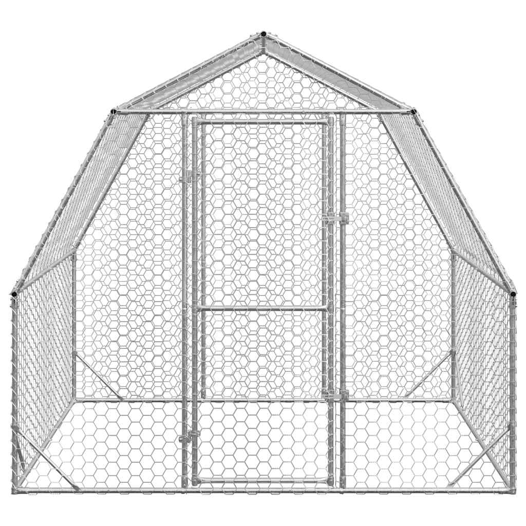 Chicken Run 2.5x2x2.25 m Galvanised Steel
