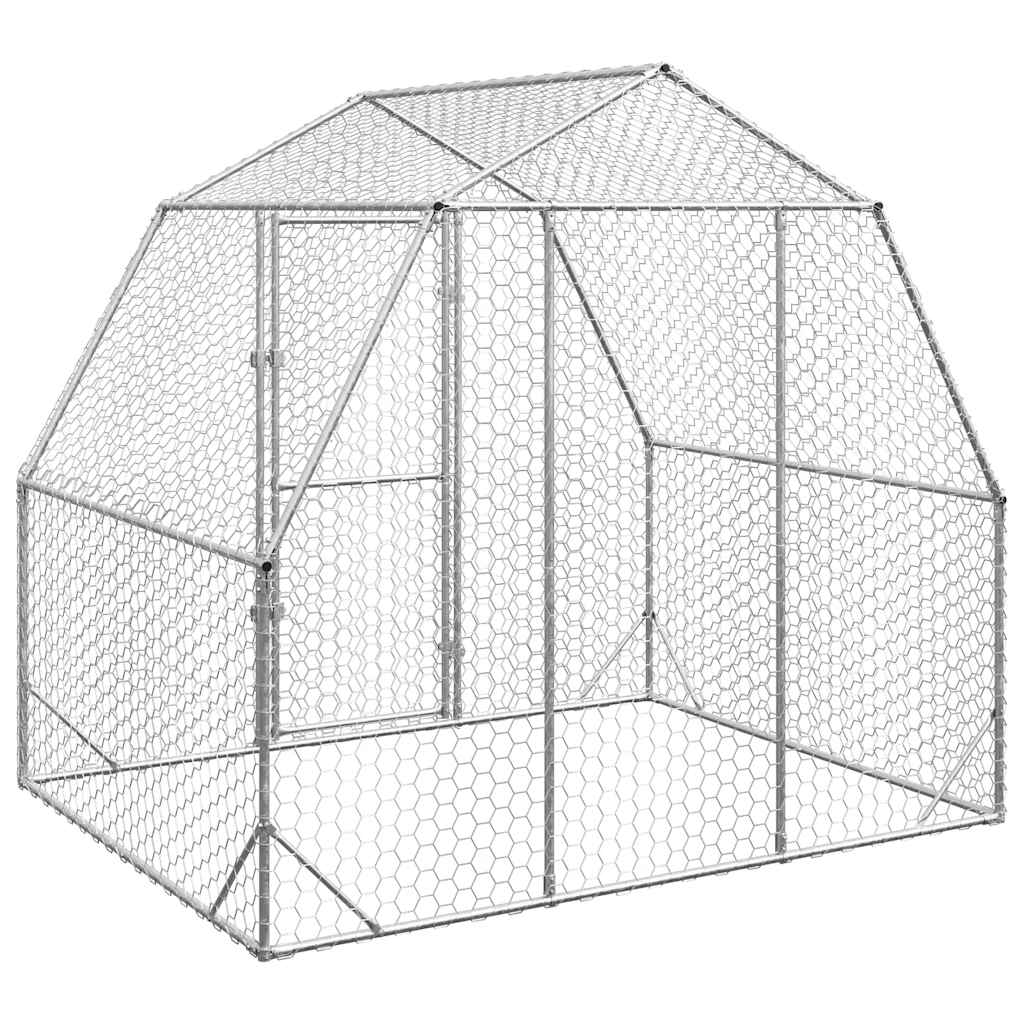 Chicken Run 2.5x2x2.25 m Galvanised Steel