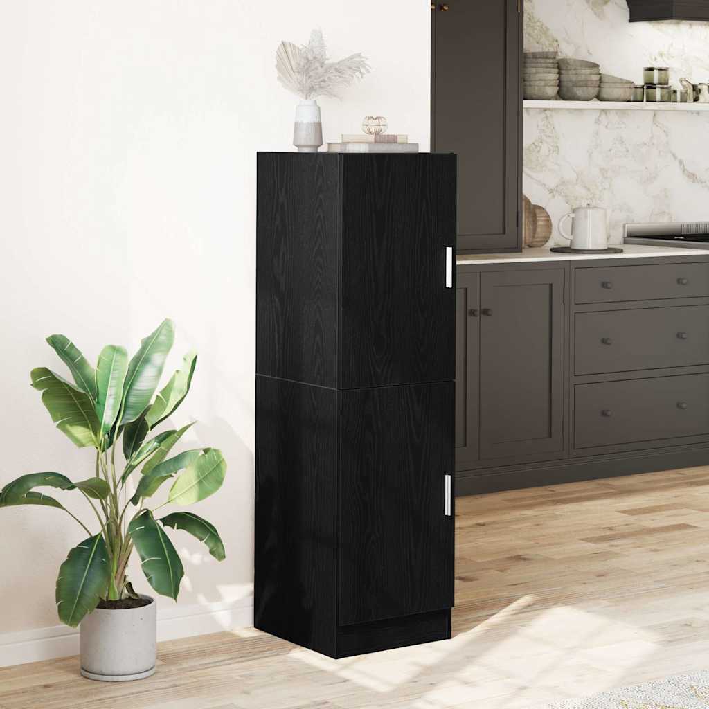 Kitchen Cabinet Black 38x41,5x131,5 cm Engineered Wood