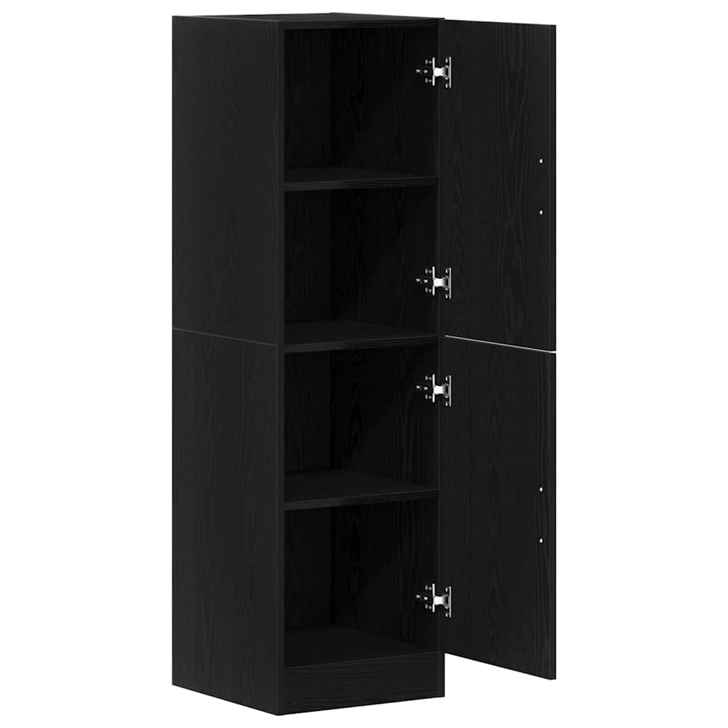 Kitchen Cabinet Black 38x41,5x131,5 cm Engineered Wood