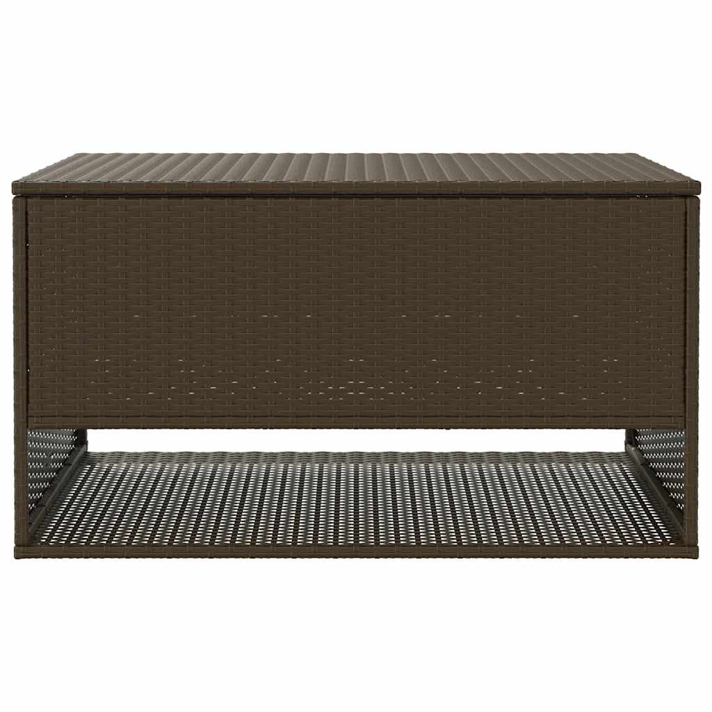 Outdoor Cushion Box Brown 100x55x55.5 cm Poly Rattan