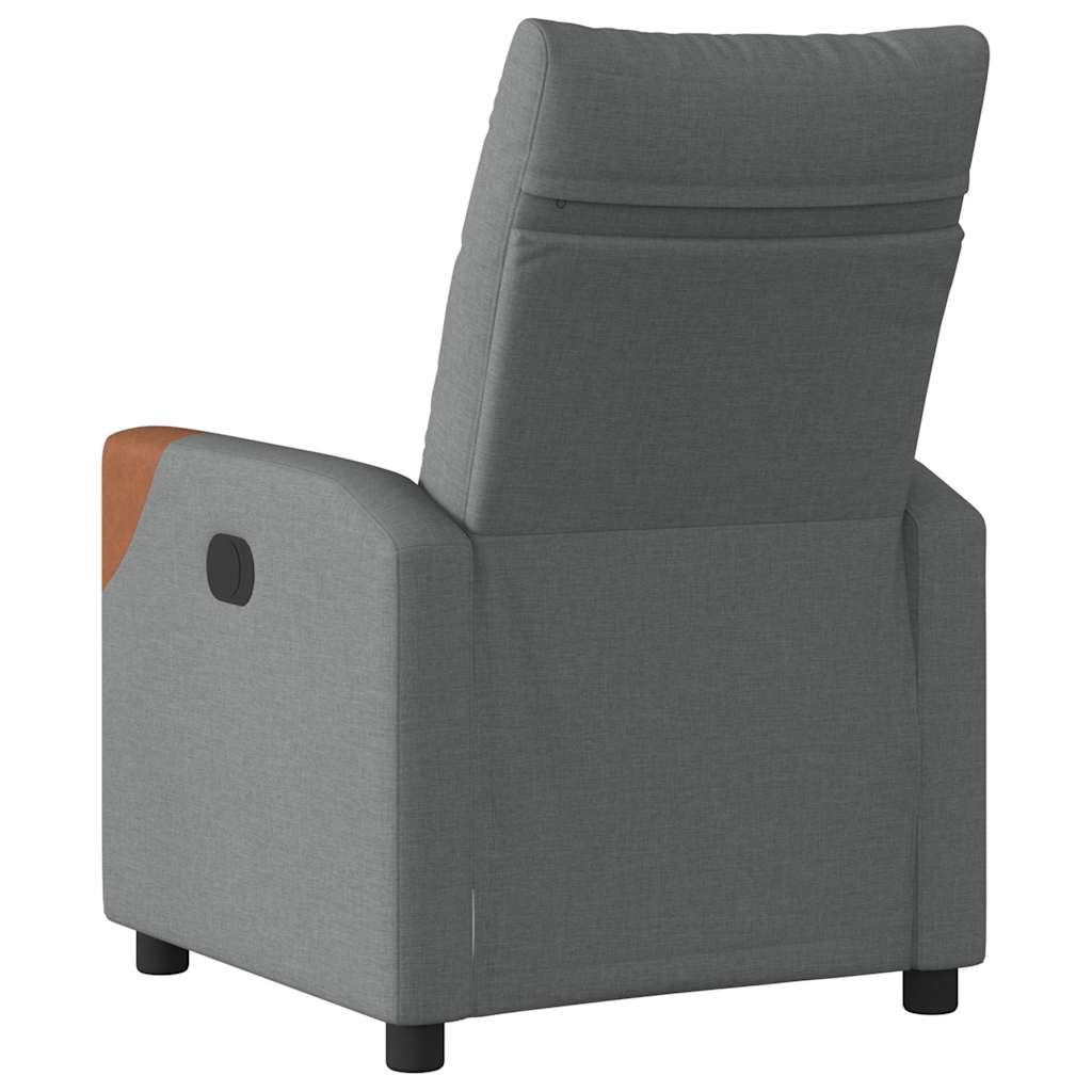 Recliner Chair Dark Grey Fabric