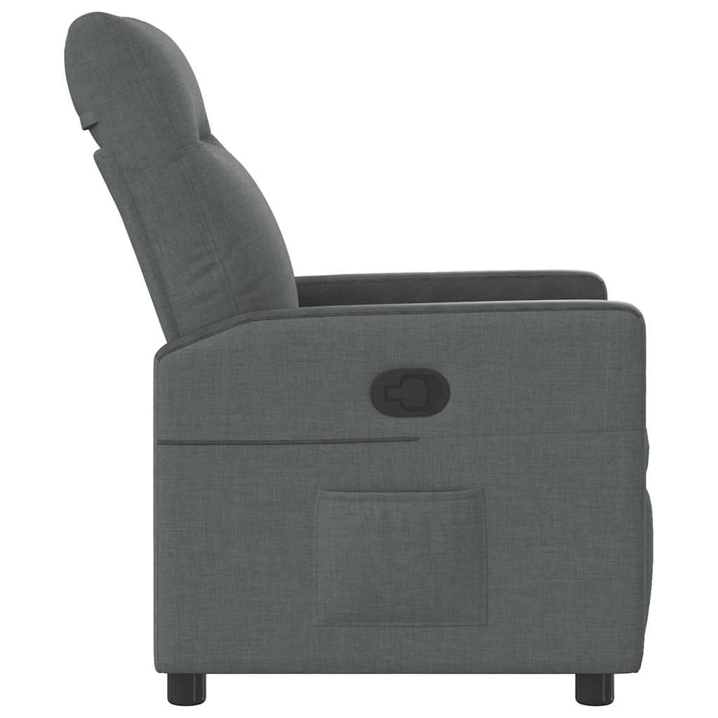 Recliner Chair Dark Grey Fabric