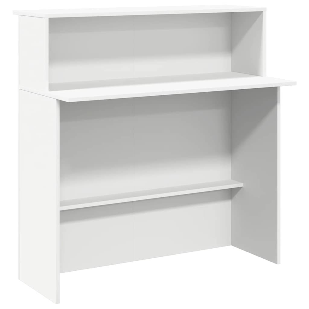 Reception Desk White 100x50x103.5 cm Engineered Wood