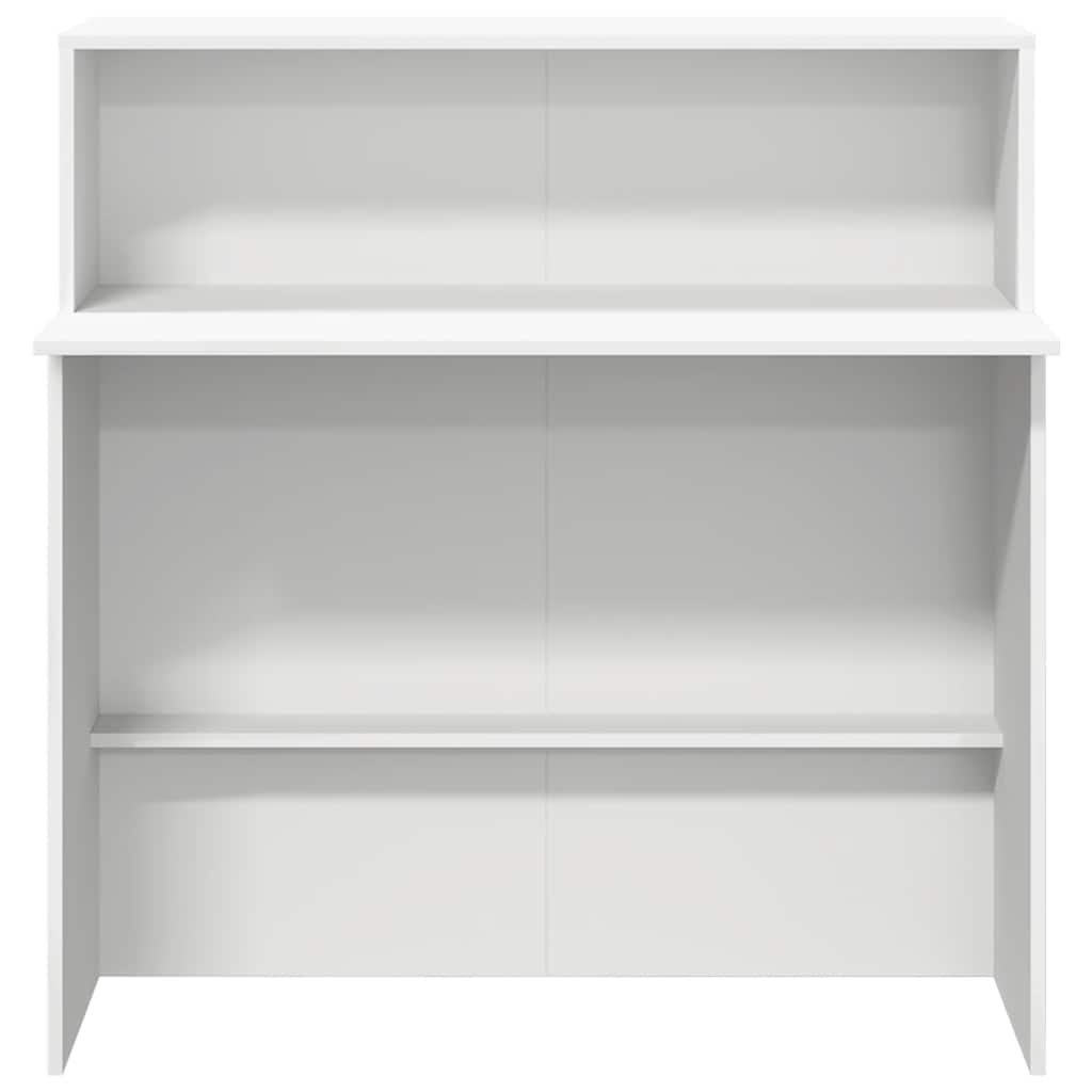 Reception Desk White 100x50x103.5 cm Engineered Wood