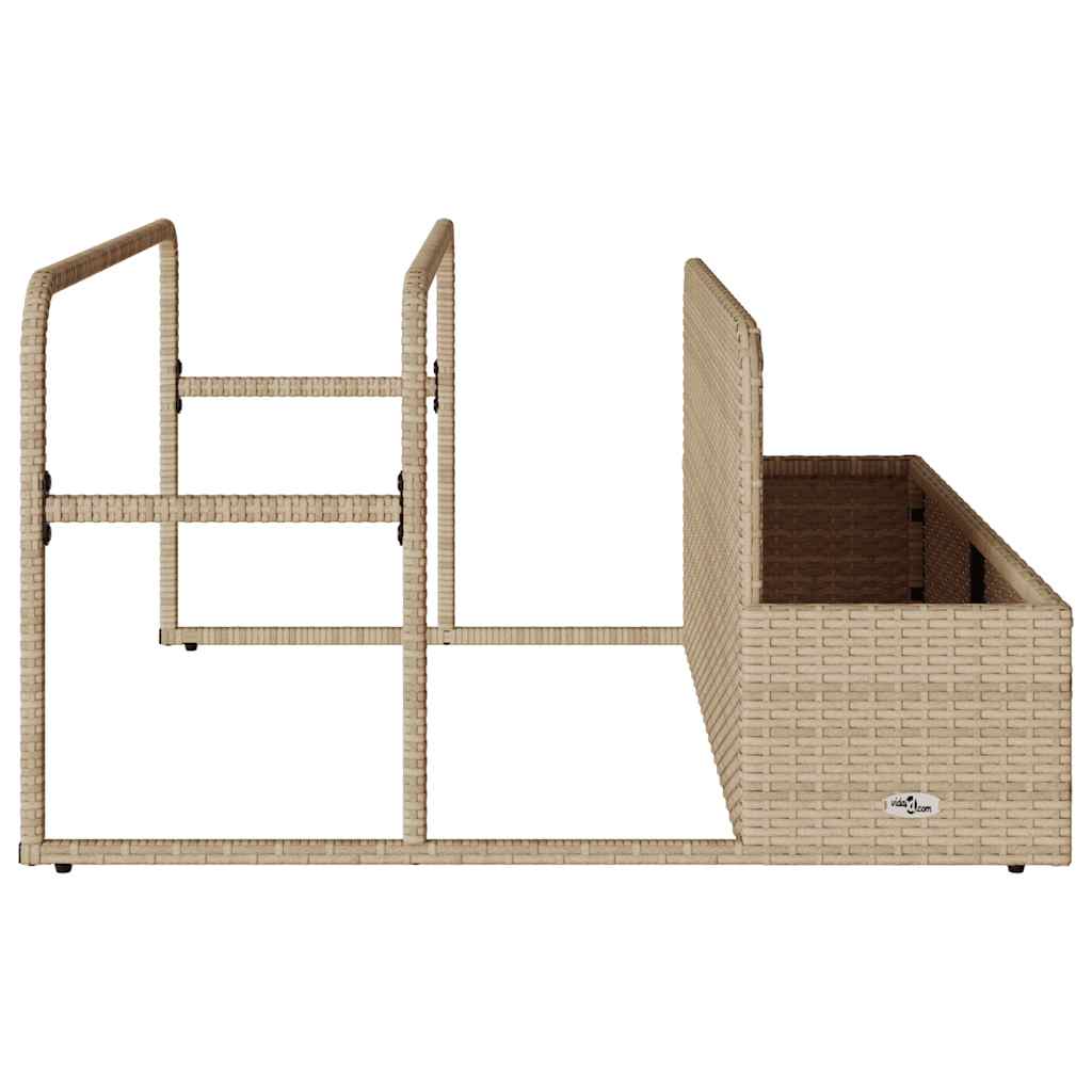 Poolside Float Storage Beige 110x100x57 cm Poly Rattan