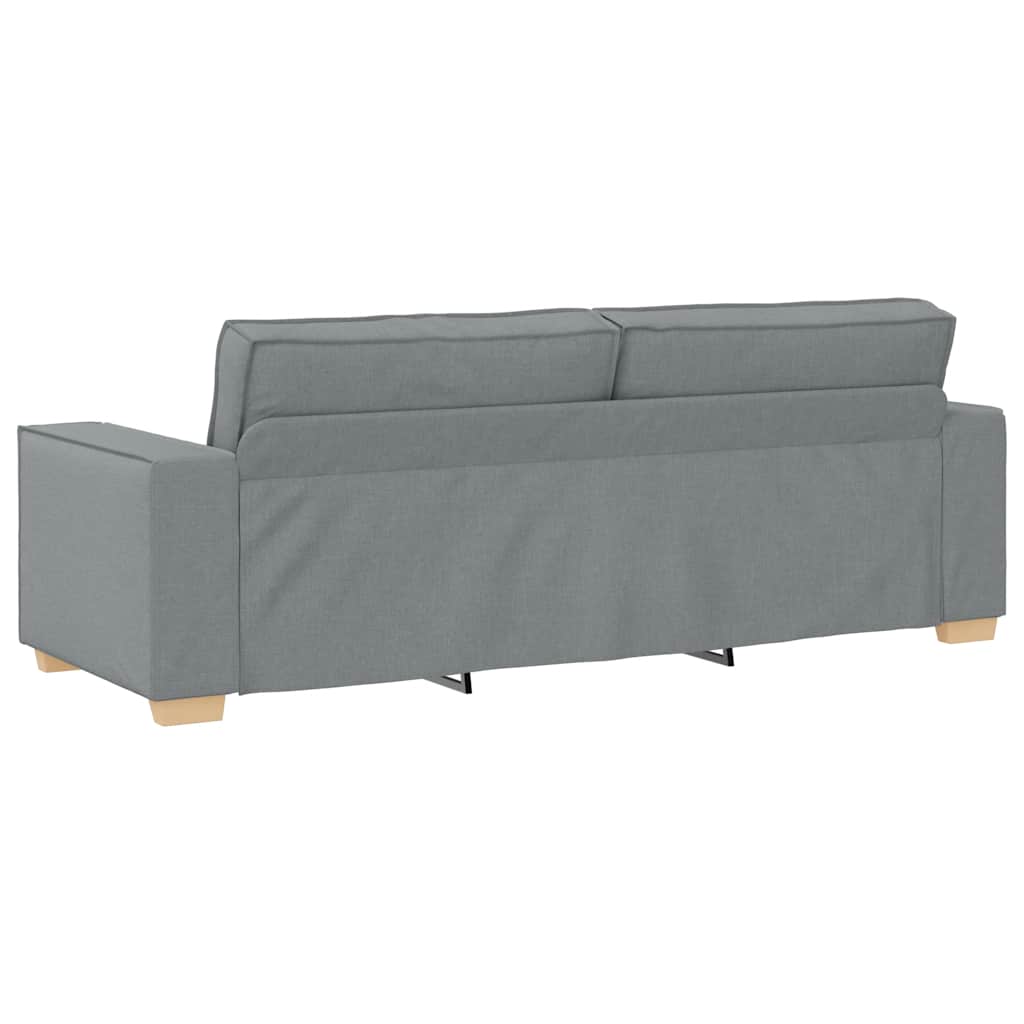 3-Seater Sofa Light Grey 180 cm Fabric