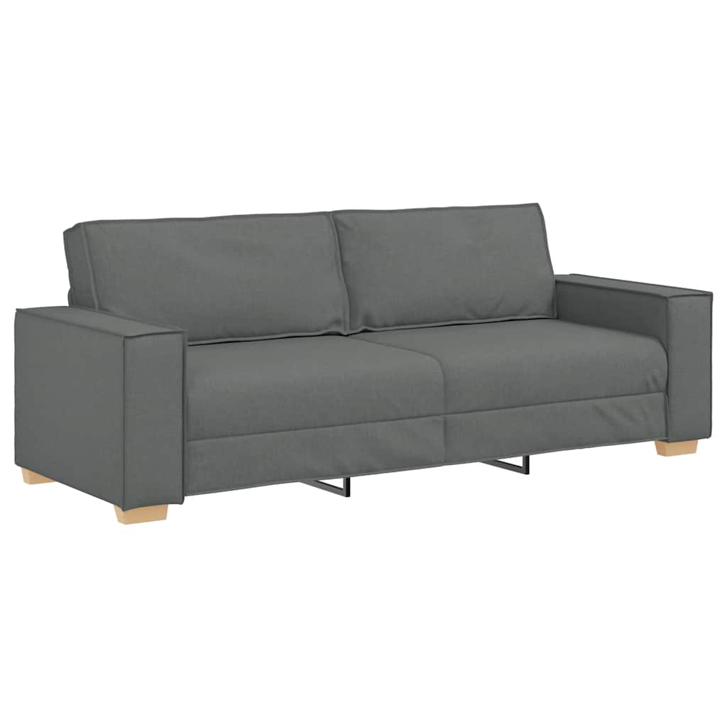 3-Seater Sofa Dark Grey 180 cm Fabric