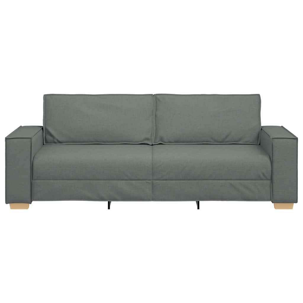3-Seater Sofa Dark Grey 180 cm Fabric