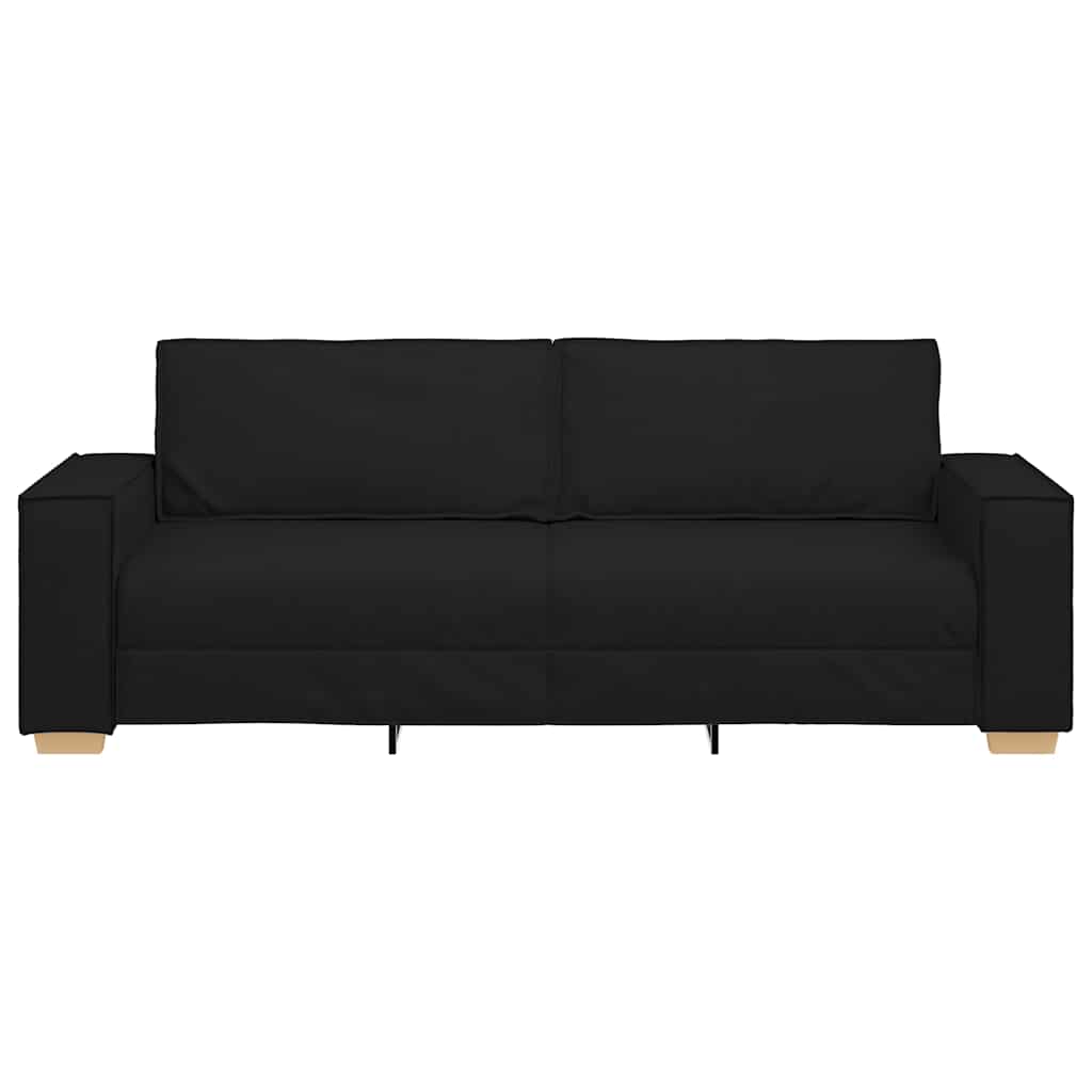 3-Seater Sofa Black 180 cm Fabric
