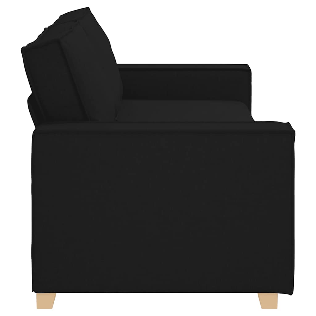 3-Seater Sofa Black 180 cm Fabric