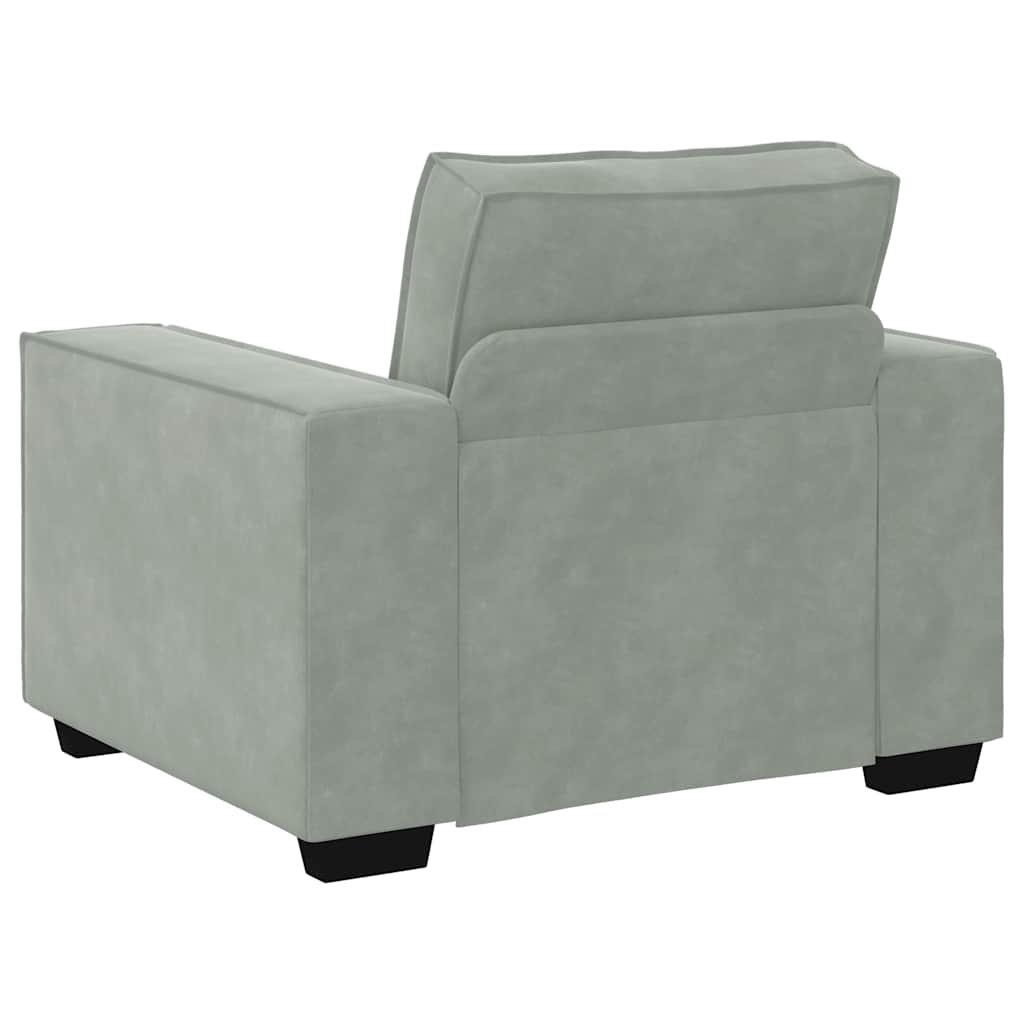 Sofa Chair Light Grey 60 cm Velvet