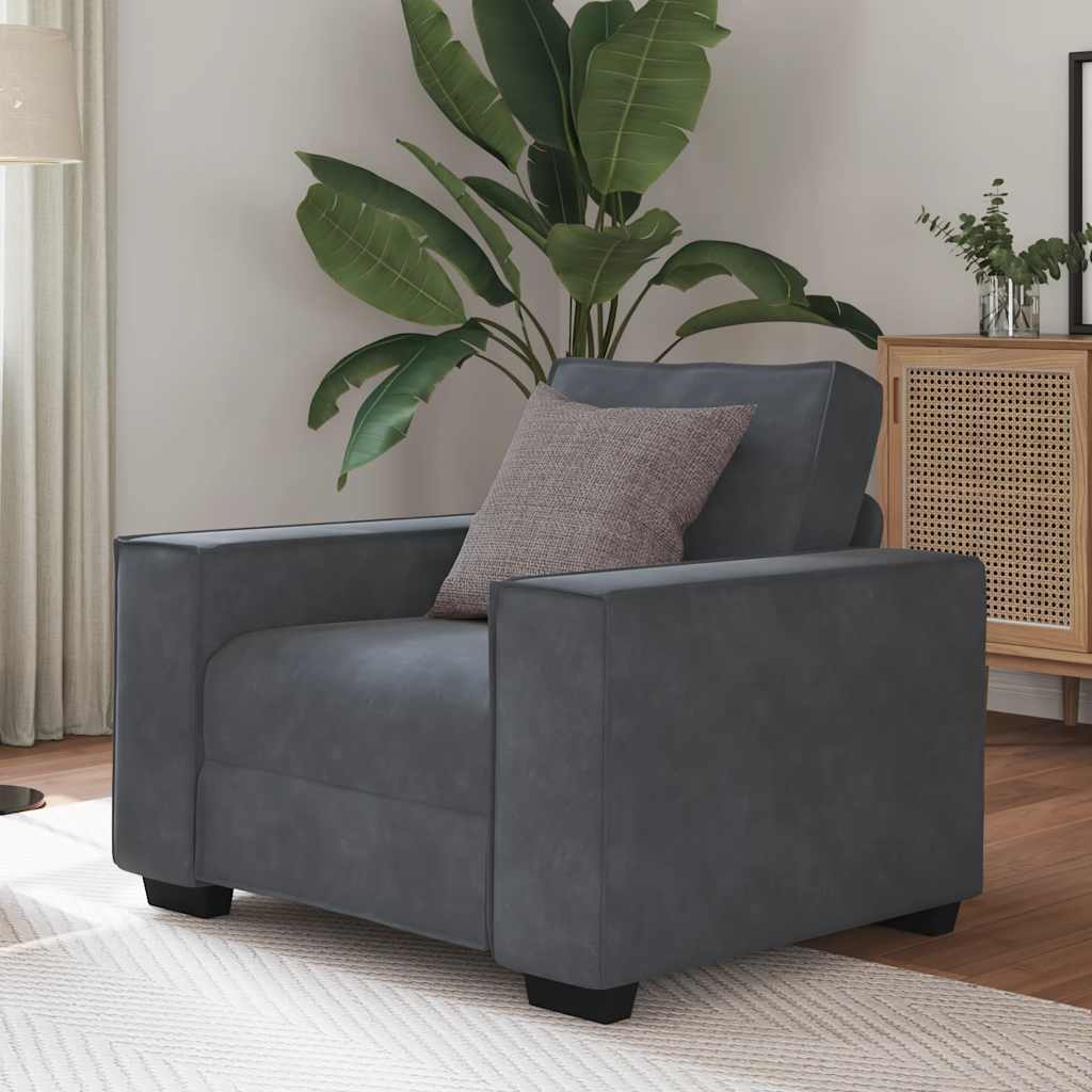 Sofa Chair Dark Grey 60 cm Velvet