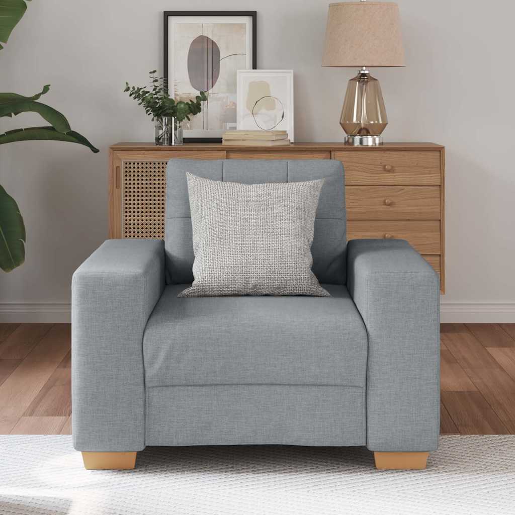 Sofa Chair Light Grey 60 cm Fabric