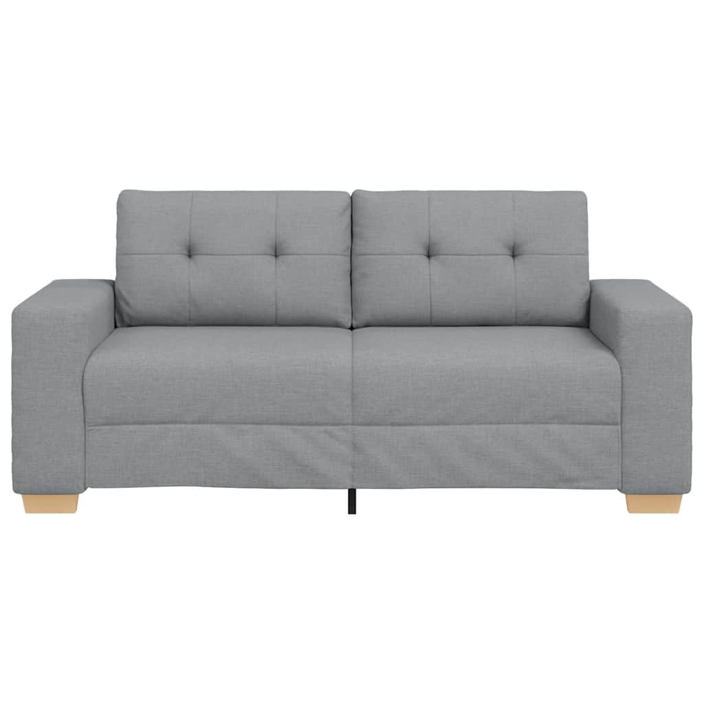 Loveseat Sofa Light Grey 140 cm Fabric