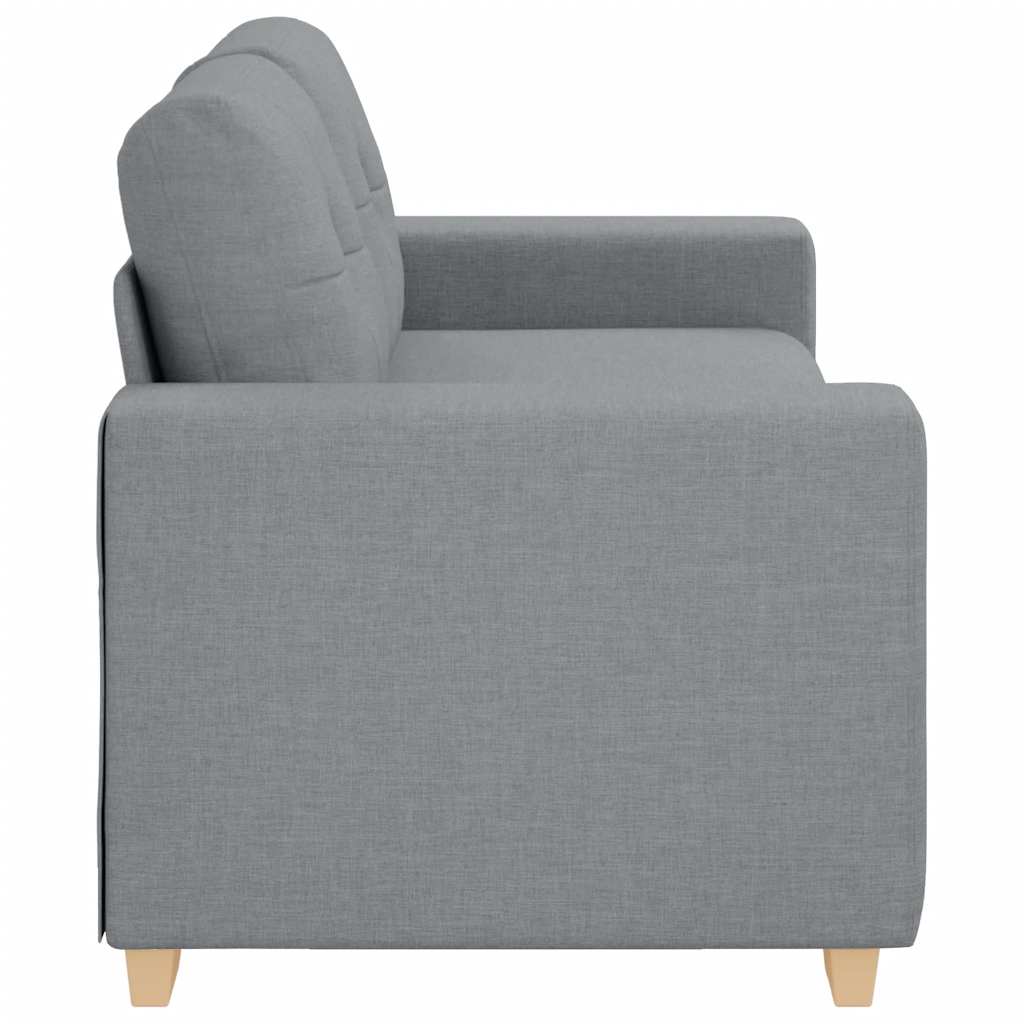 Loveseat Sofa Light Grey 140 cm Fabric