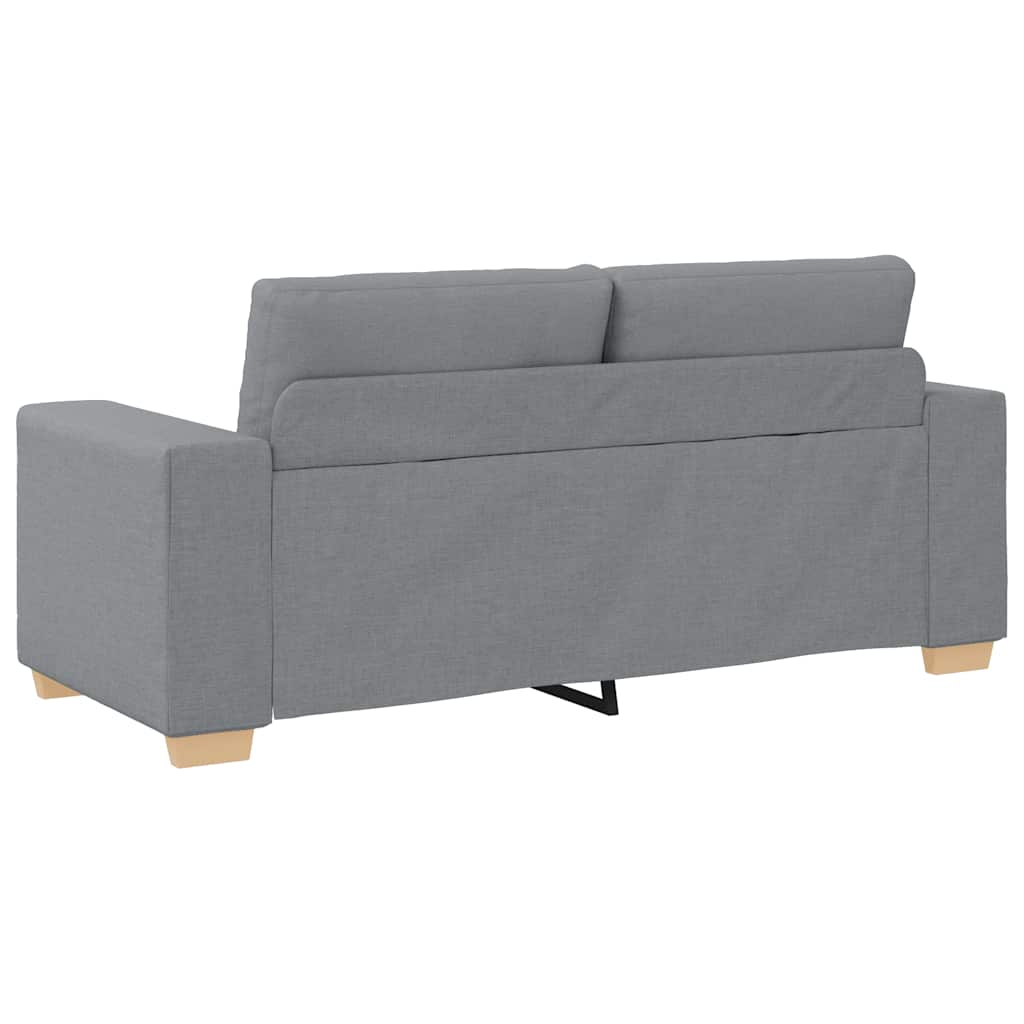 Loveseat Sofa Light Grey 140 cm Fabric