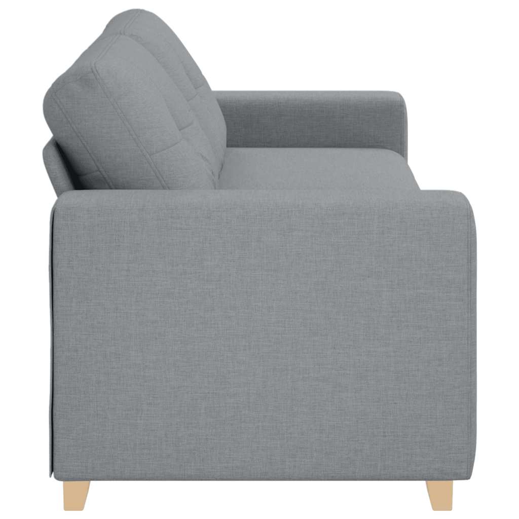 3-Seater Sofa Light Grey 180 cm Fabric