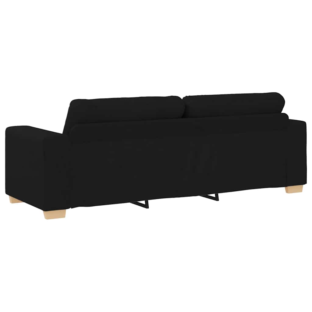 3-Seater Sofa Black 180 cm Fabric