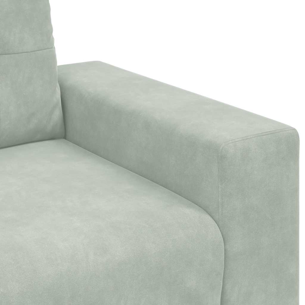 Sofa Chair Light Grey 60 cm Velvet
