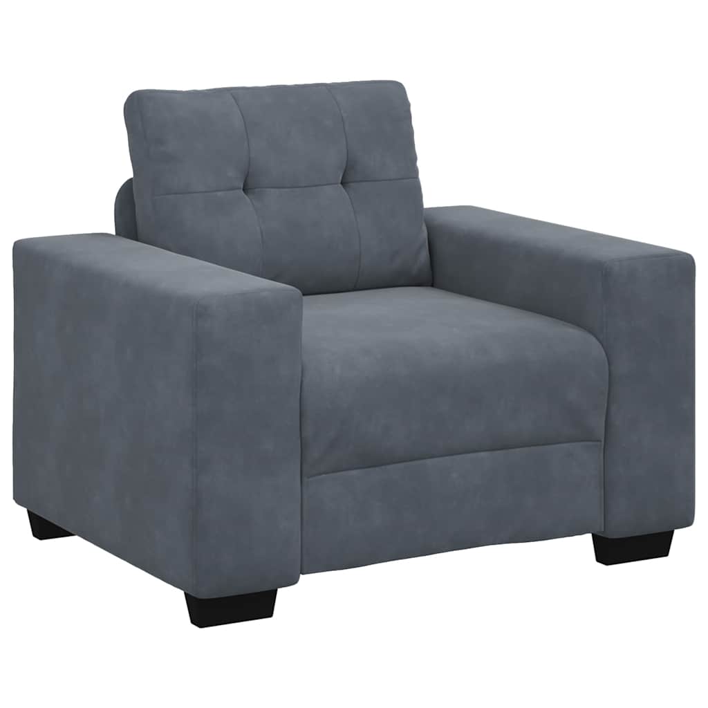 Sofa Chair Dark Grey 60 cm Velvet