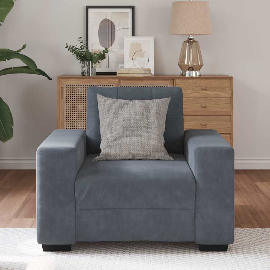 Sofa Chair Dark Grey 60 cm Velvet