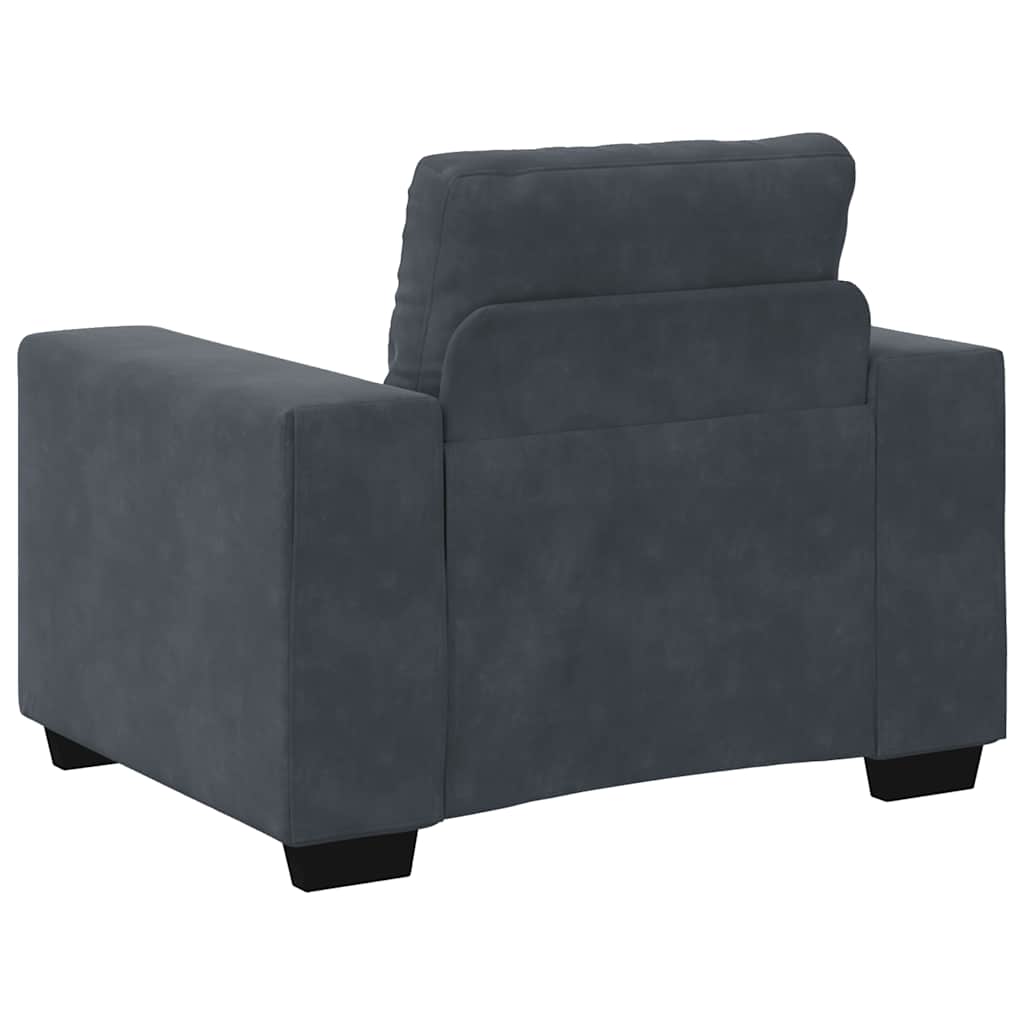 Sofa Chair Dark Grey 60 cm Velvet