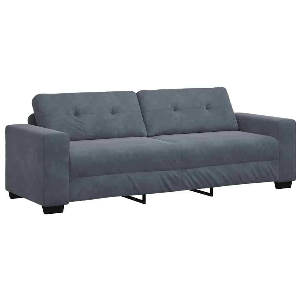 3-Seater Sofa Dark Grey 180 cm Velvet