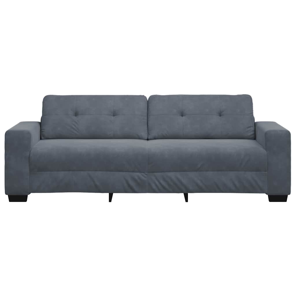 3-Seater Sofa Dark Grey 180 cm Velvet
