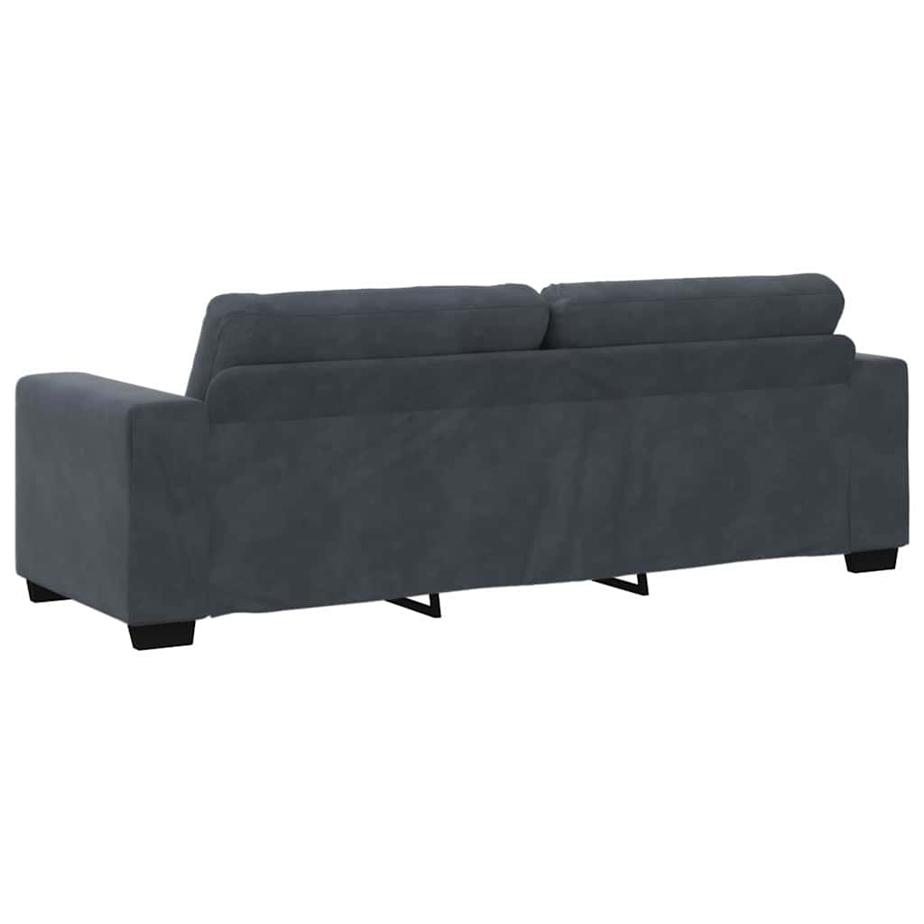 3-Seater Sofa Dark Grey 180 cm Velvet