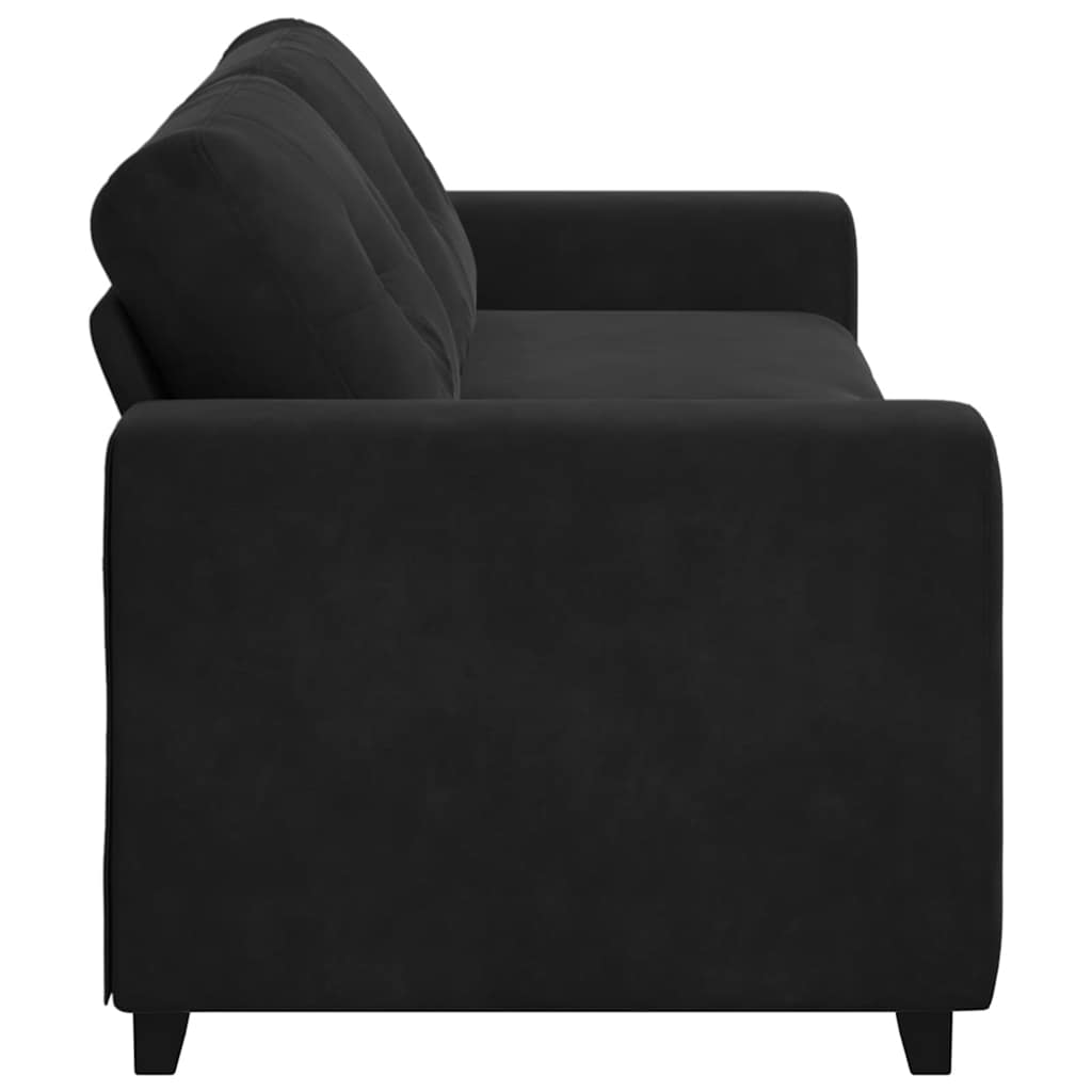 3-Seater Sofa Black 180 cm Velvet