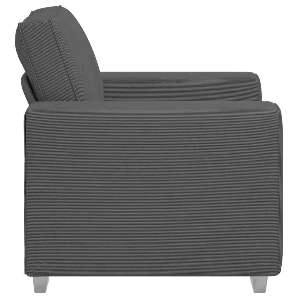 Sofa Chair Dark Grey 60 cm Corduroy Fabric
