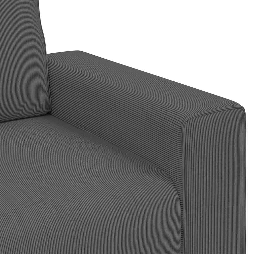 Sofa Chair Dark Grey 60 cm Corduroy Fabric