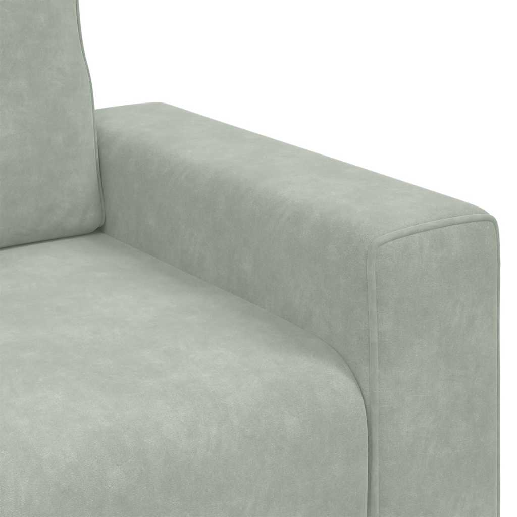 Sofa Chair Light Grey 60 cm Velvet