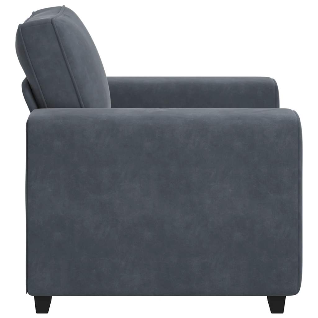 Sofa Chair Dark Grey 60 cm Velvet