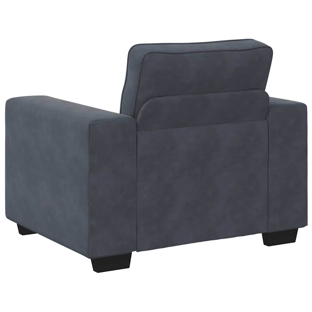 Sofa Chair Dark Grey 60 cm Velvet
