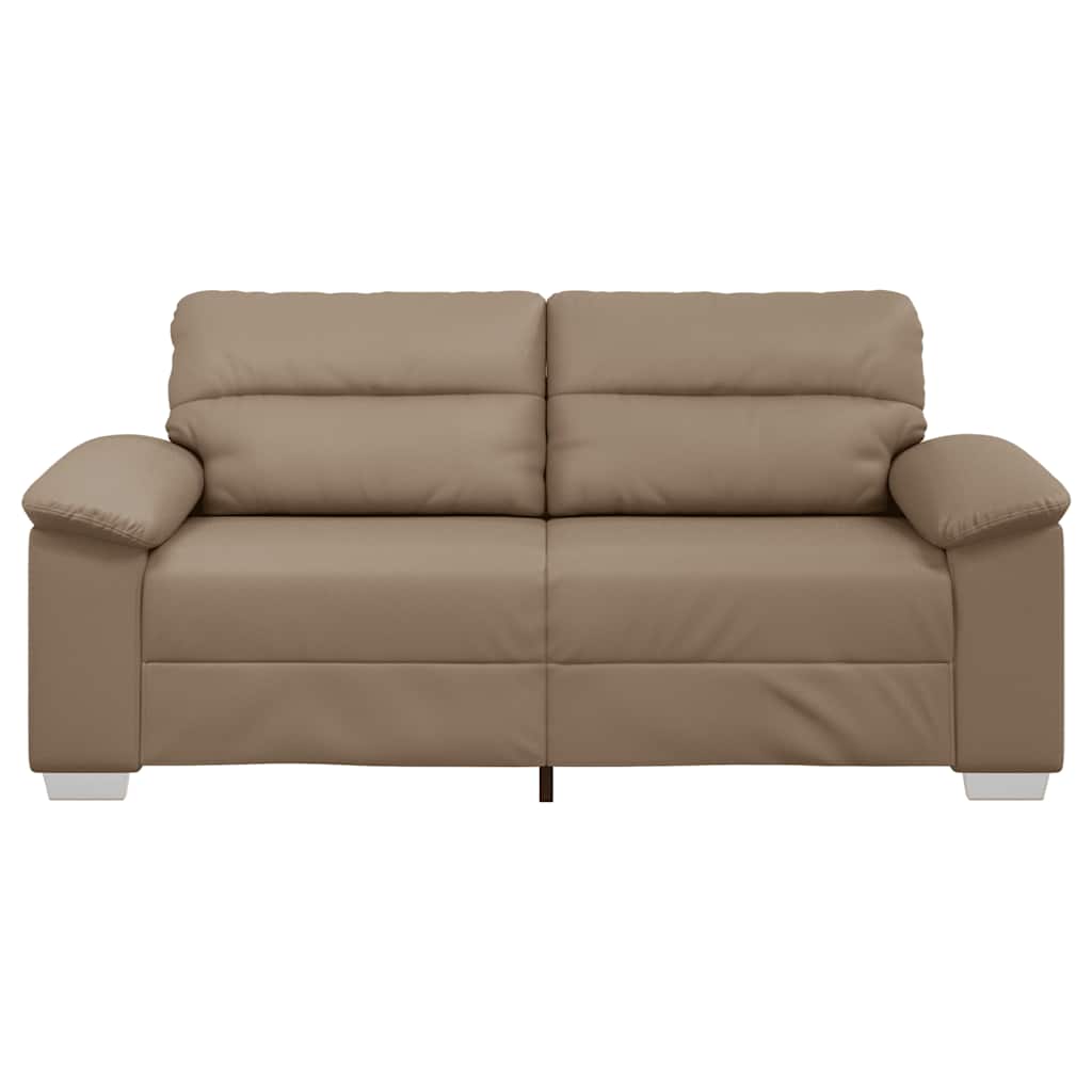 2-Seater Sofa Cappuccino 140 cm Faux Leather
