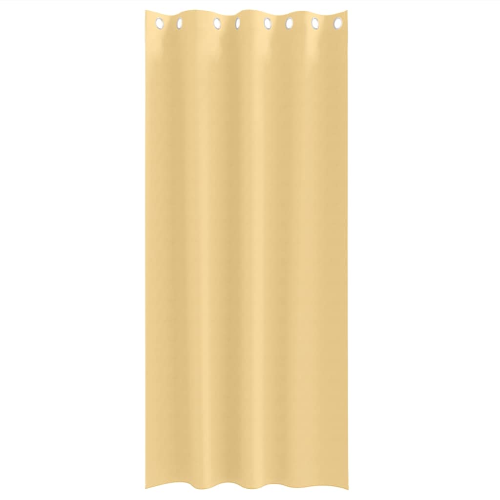 Blackout Curtains with Rings 2 pcs Beige 245 x 140 cm Polyester