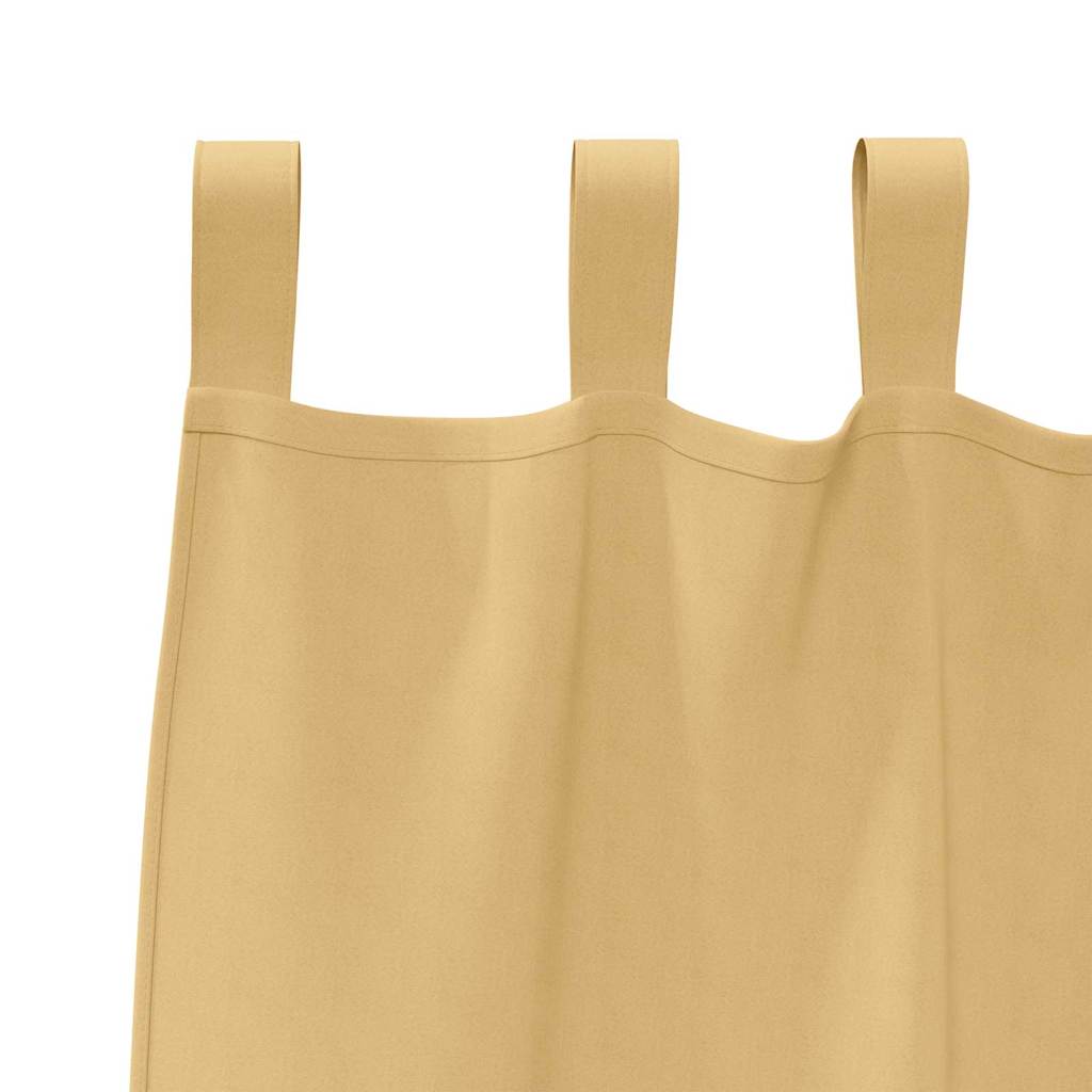 Blackout Curtains with Rings 2 pcs Beige 245 x 140 cm Polyester