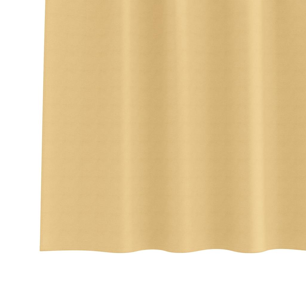 Blackout Curtains with Rings 2 pcs Beige 245 x 140 cm Polyester