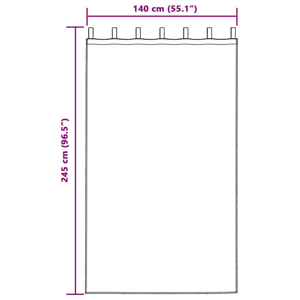 Blackout Curtains with Rings 2 pcs Beige 245 x 140 cm Polyester
