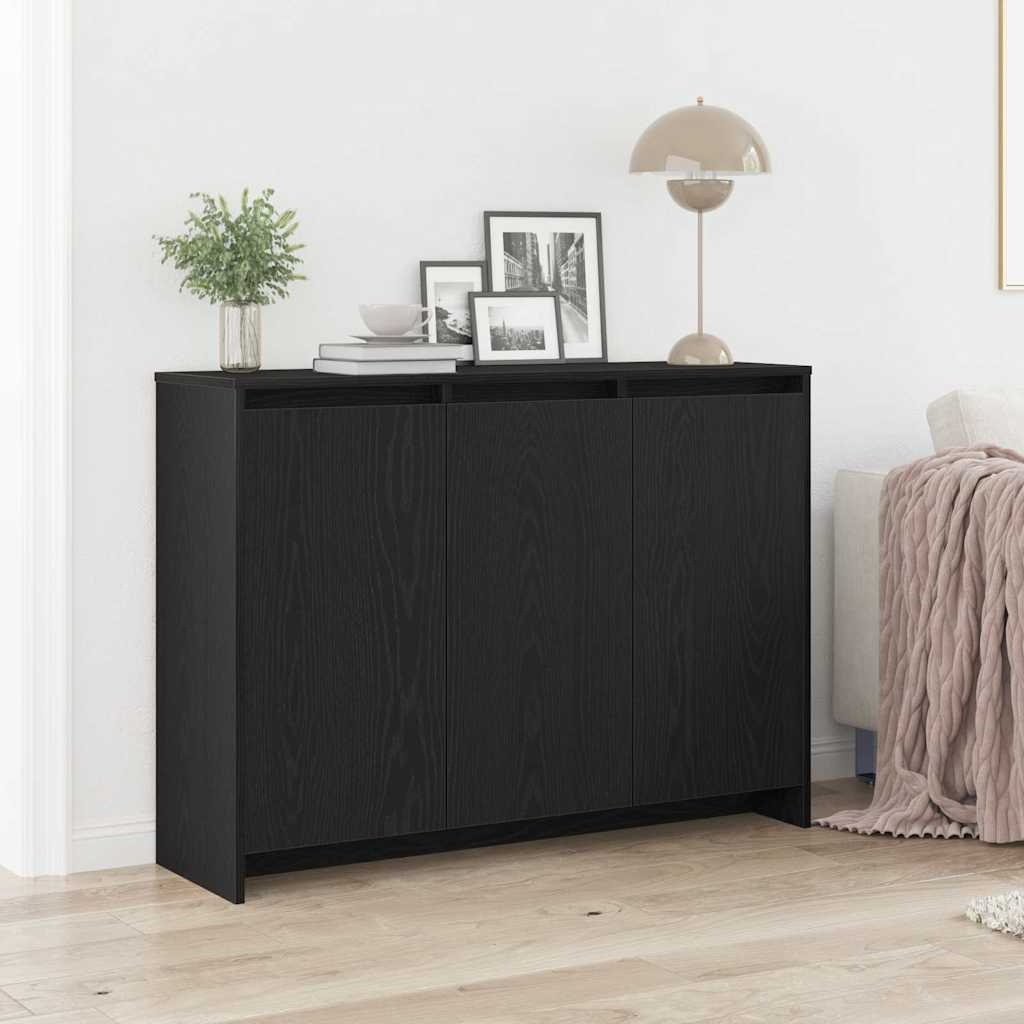 Sideboard Black 102 x 33 x 75 cm Engineered wood