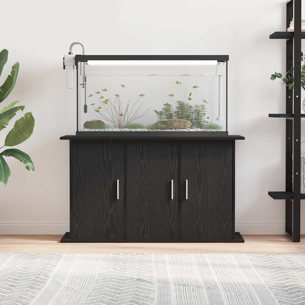 Aquarium Stand Black Oak 101x41x58 cm Engineered Wood